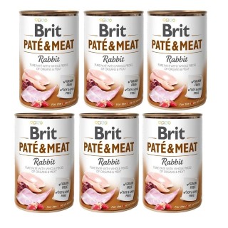 BRIT Pate&amp,Meat rabbit 6 x 400 g Kaninchenpastete für Hunde