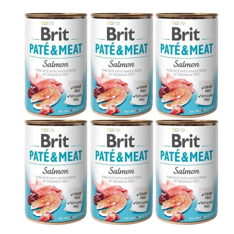 BRIT Pate&amp,Meat salmon 6x400 g