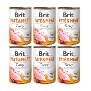 BRIT Pate&amp,Meat turkey 6 x 400 g Truthahnpastete für Hunde