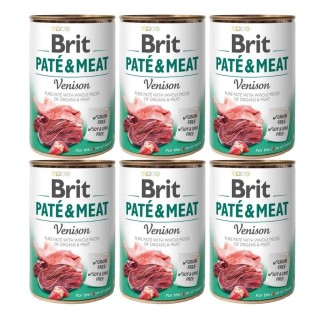 BRIT Pate&amp,Meat venison 6x400 g Pastete mit Wildfleisch für Hunde