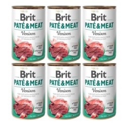 BRIT Pate&amp,Meat venison 6x400 g Pastete mit Wildfleisch für Hunde
