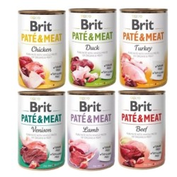 BRIT Pate Meat Geschmacksmischung 6x400g Pastete für Hunde