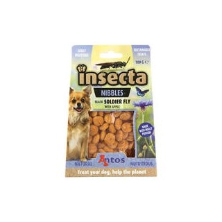 Insecta Nibbles Soldier Fly (Schwarze Soldatenfliege Apfel) [100g]