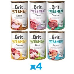 BRIT Pate&amp,Meat Mix Geschmacks 24x400 g Pastete für Hunde