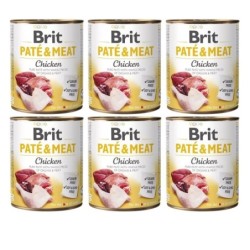 BRIT Pate&amp,Meat chicken 6 x 800 g Hühnerpastete für Hunde