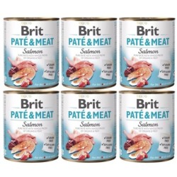 BRIT Pate&amp,Meat salmon 6x800 g Lachspasteten für Hunde
