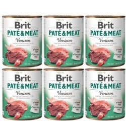 BRIT Pate&amp,Meat venison 6 x 800 g Pastete mit Wildfleisch für Hunde