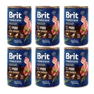 BRIT Premium by Nature 6x400 g mit Schweinefleisch und Speiseröhre