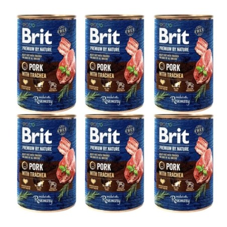 BRIT Premium by Nature 6x400 g mit Schweinefleisch und Speiseröhre