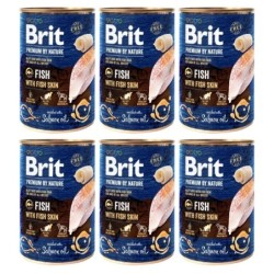 BRIT Premium by Nature Fish&amp,Fish Skin 6 x 400 g Fisch und Fischhaut natürliches Hundefutter