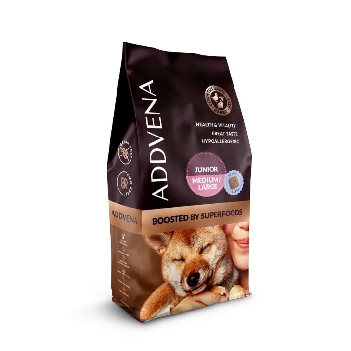 ADDVENA Boosted by Superfoods Junior medium&amp,large 10kg