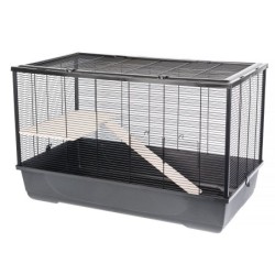 INTERZOO HARRY+WOOD ECO Nagetierkäfig 100 cm schwarz