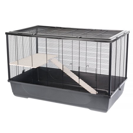INTERZOO HARRY+WOOD ECO Nagetierkäfig 100 cm schwarz