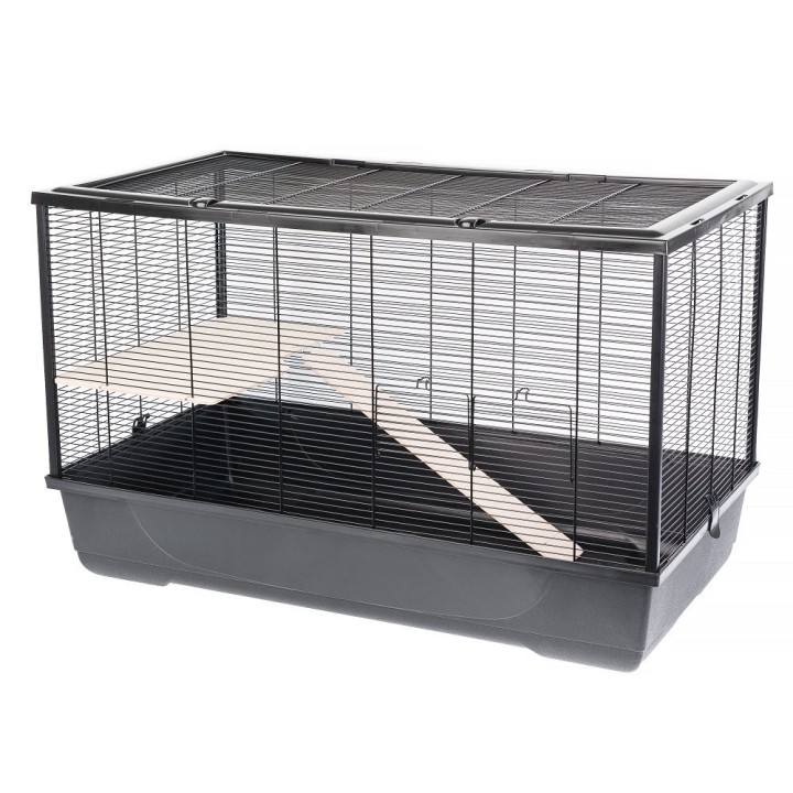 INTERZOO HARRY+WOOD ECO Nagetierkäfig 100 cm schwarz