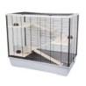 INTERZOO FREDDIE + WOOD Nagetierkäfig 100 cm grau