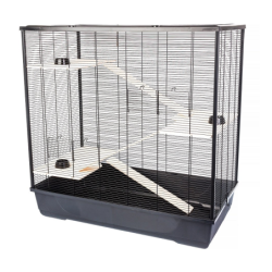 INTERZOO Davis + Holzkäfig für Nager 100 cm schwarz