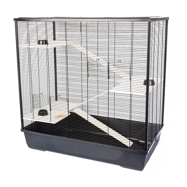 INTERZOO Davis + Holzkäfig für Nager 100 cm schwarz
