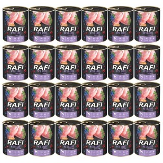 RAFI Kaninchen, Heidelbeeren und Preiselbeeren Hundefutter 24 x 400g