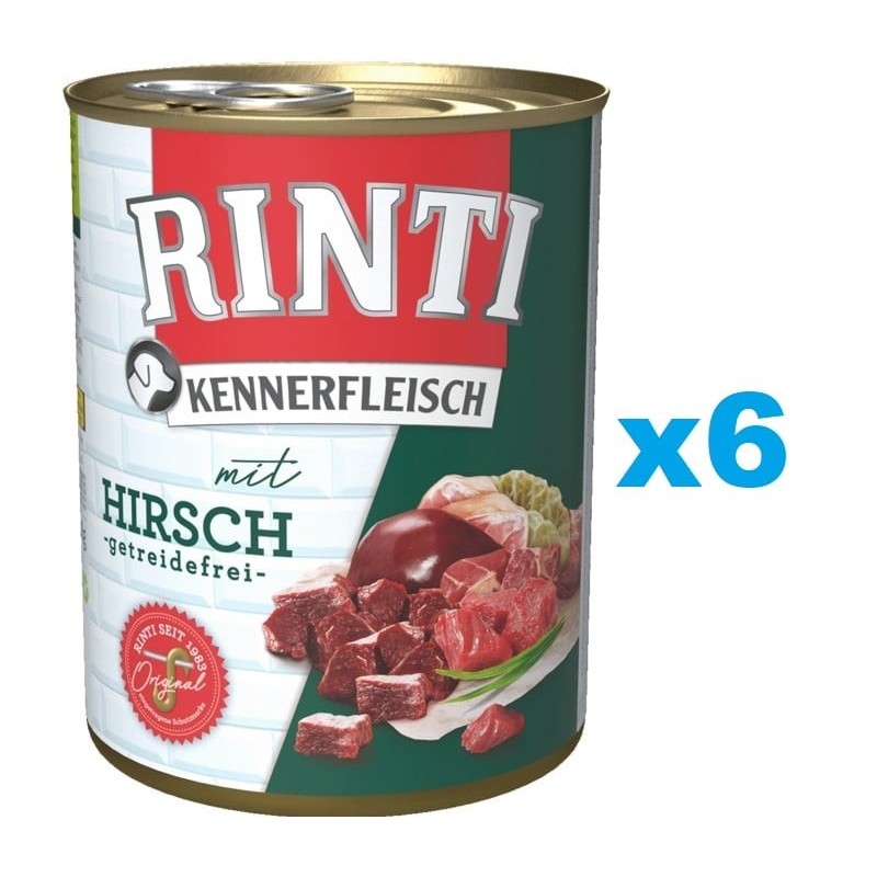 RINTI Kennerfleisch Rehwild 6x800g