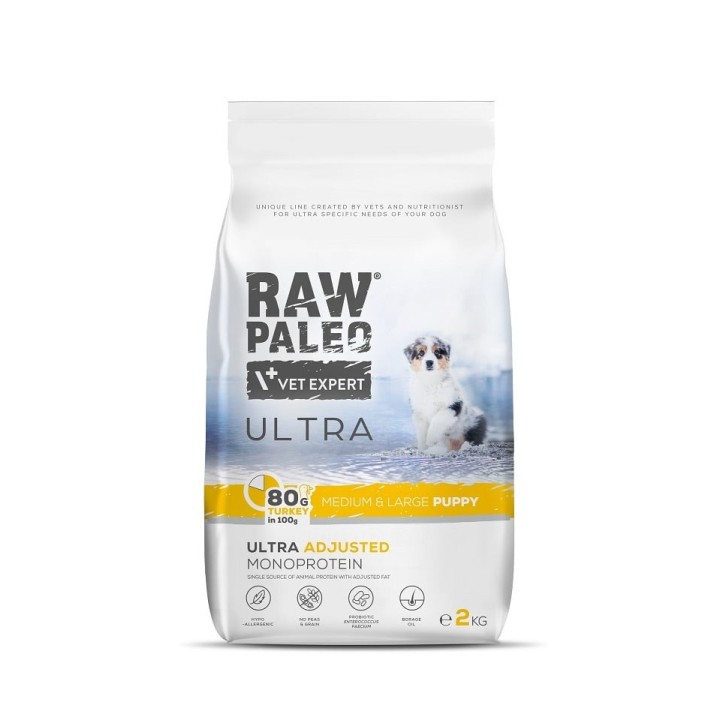 RAW PALEO Ultra Turkey Medium&amp,Large Puppy 2kg