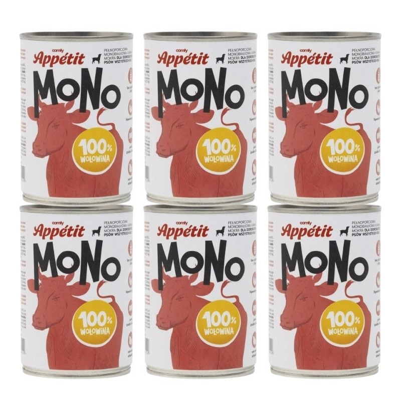 COMFY APPETIT MONO Monoproteinfutter mit Rindfleisch 6x400 g