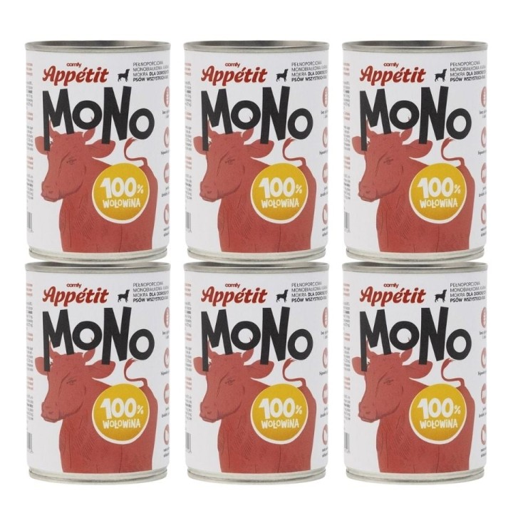 COMFY APPETIT MONO Monoproteinfutter mit Rindfleisch 6x400 g