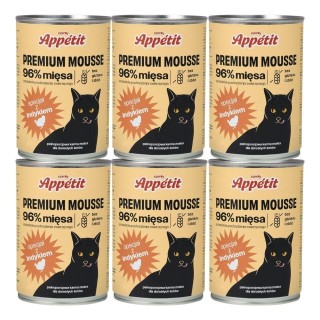COMFY APPETIT PREMIUM Mousse mit Truthahn für Katzen 6x 400 g