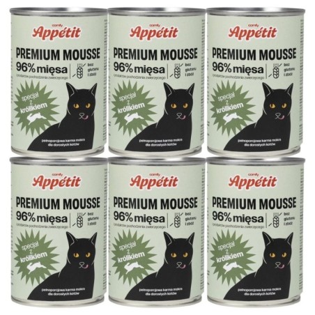 COMFY APPETIT PREMIUM Mousse mit Kaninchen für Katzen 6x 400 g
