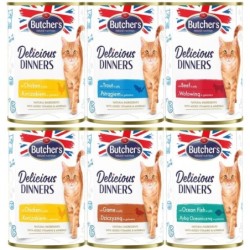 BUTCHER'S Delicious Dinners Geschmacksmischung in Gelee 6x 400g