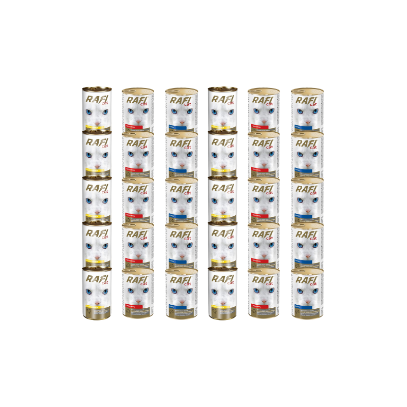 RAFI Adult Mix Geschmacks 30x415 g Nassfutter für Katze