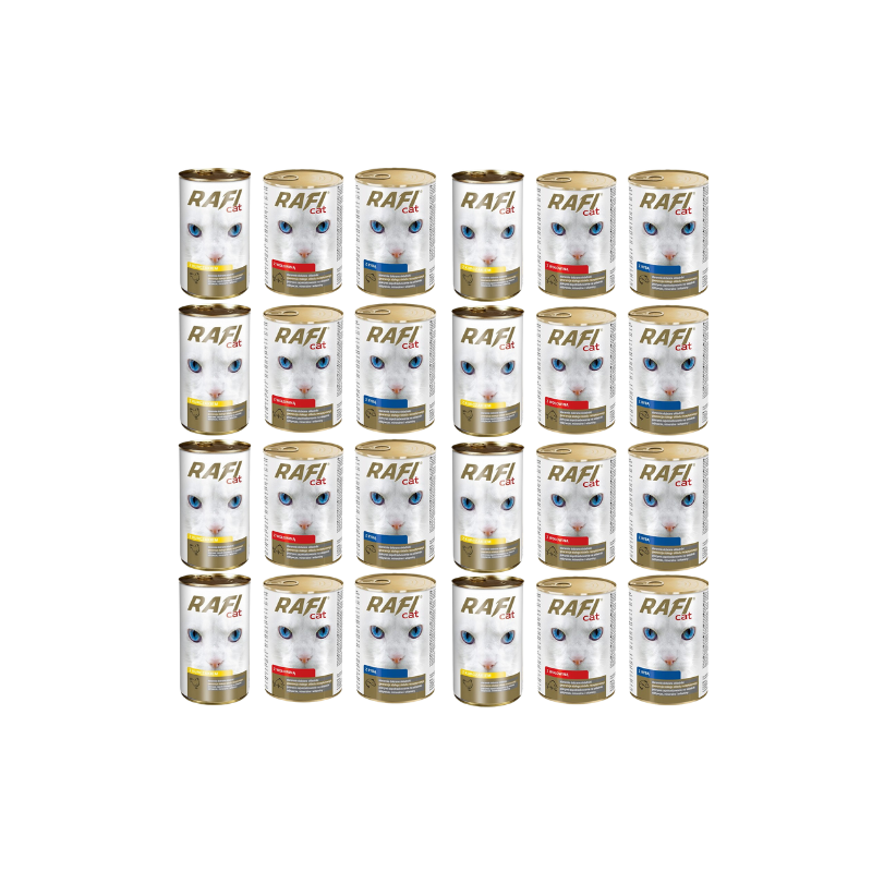 RAFI Adult Mix Geschmacks 24x415 g Nassfutter für Katze