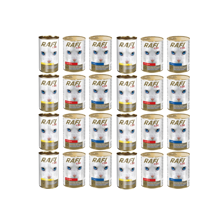 RAFI Adult Mix Geschmacks 24x415 g Nassfutter für Katze
