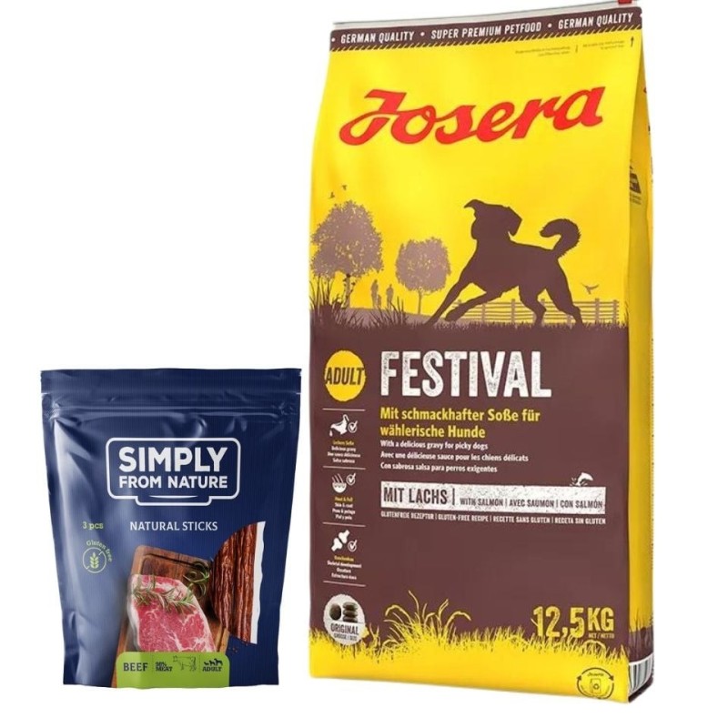 JOSERA Festival 12,5kg + SIMPLY FROM NATURE Zigarren 3 szt.