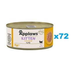 APPLAWS Kitten Chicken Breast Nassfutter für Kätzchen, Huhn in Gelee, 72 x 70g