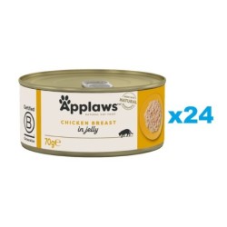 APPLAWS Kitten Chicken Breast Nassfutter für Kätzchen, Huhn in Gelee, 24 x 70 g