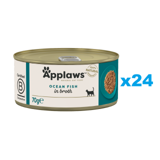 APPLAWS Cat Adult Ocean Fish in Broth Meeresfisch in Brühe 24x70 g