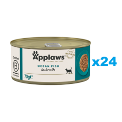 APPLAWS Cat Adult Ocean Fish in Broth Meeresfisch in Brühe 24x70 g