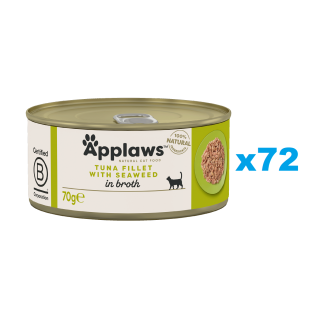 APPLAWS Cat Adult Tuna with Seaweed in Broth Thunfisch mit Algen in Brühe 72x 70 g