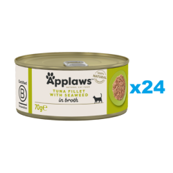 APPLAWS Cat Adult Tuna with Seaweed in Broth Thunfisch mit Algen in Brühe 24x 70 g