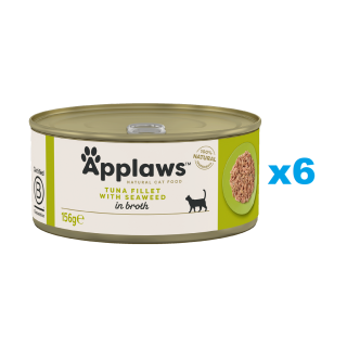 APPLAWS Cat Adult Tuna with Seaweed in Broth Thunfisch mit Algen in Brühe 6x 156 g