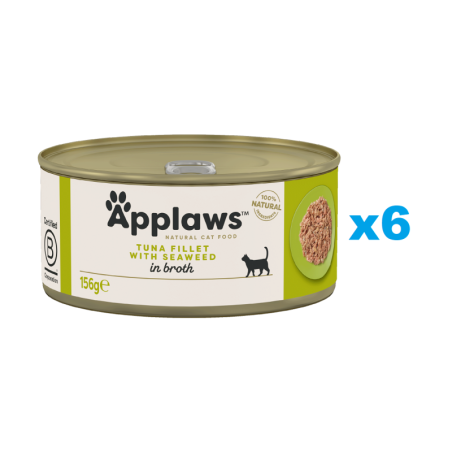 APPLAWS Cat Adult Tuna with Seaweed in Broth Thunfisch mit Algen in Brühe 6x 156 g