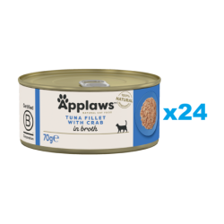 APPLAWS Cat Adult Tuna with Crab in Broth Thunfisch und Krabben in Brühe 24x 70 g