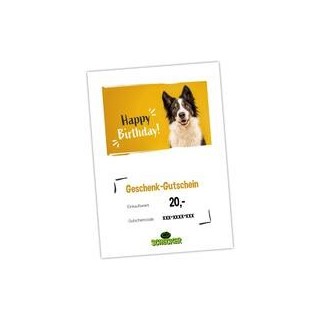 Geschenk-Gutschein zum Ausdrucken, Happy Birthday