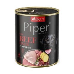 PIPER Nassfutter mit Rinderleber und Kartoffeln für Hunde 800g
