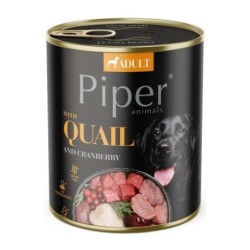 PIPER Nassfutter mit Wachtel und Cranberry für Hunde 800g