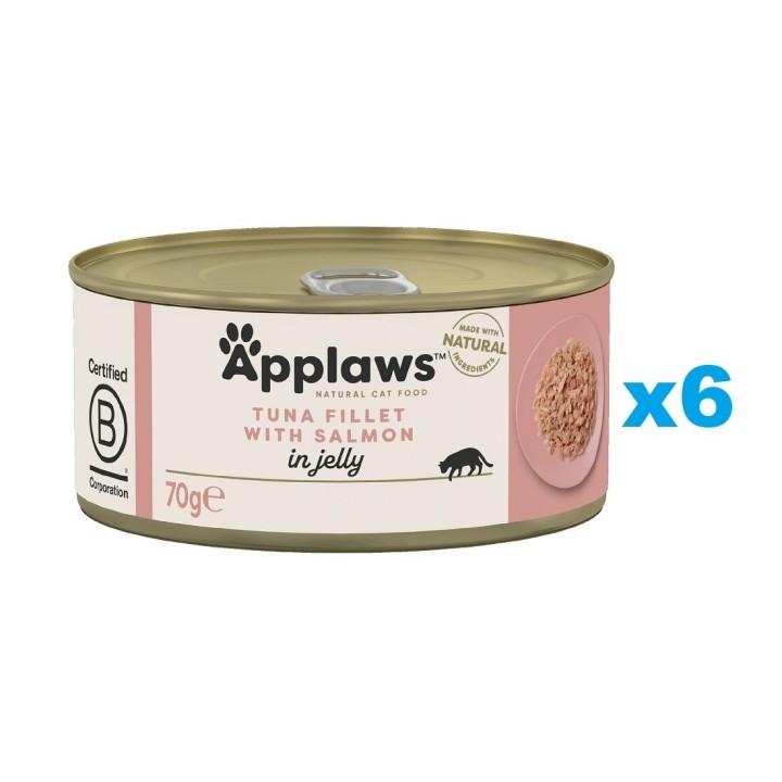 APPLAWS Cat Adult Thunfisch und Lachs in Gelee 6x70g