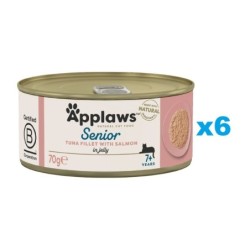 APPLAWS Cat Senior Thunfisch mit Lachs in Gelee für Senioren 6x70g