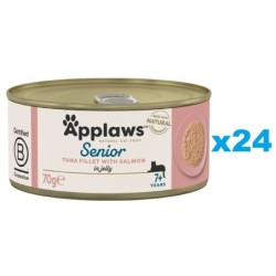 APPLAWS Cat Senior Thunfisch mit Lachs in Gelee für Senioren 24x 70g