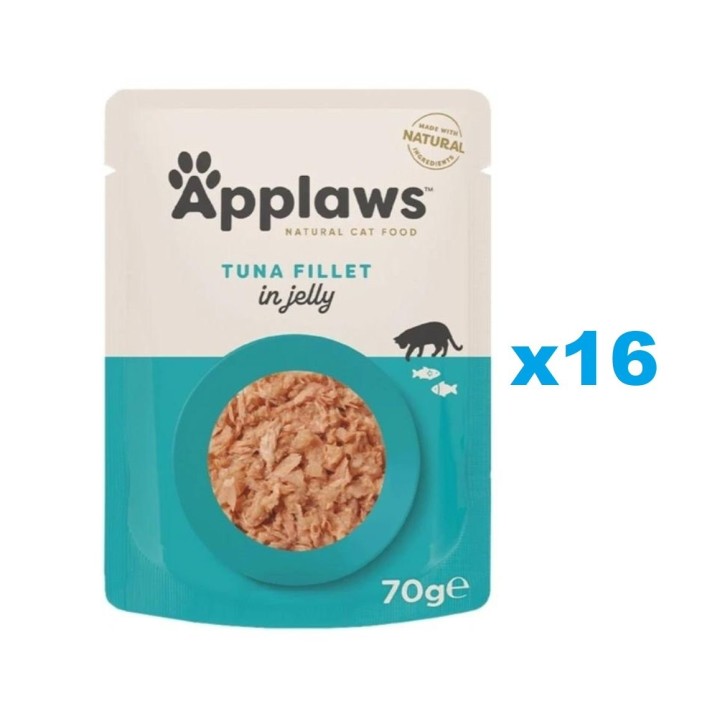 APPLAWS Cat Adult Pouch Thunfischfilet in Gelee 16x 70 g