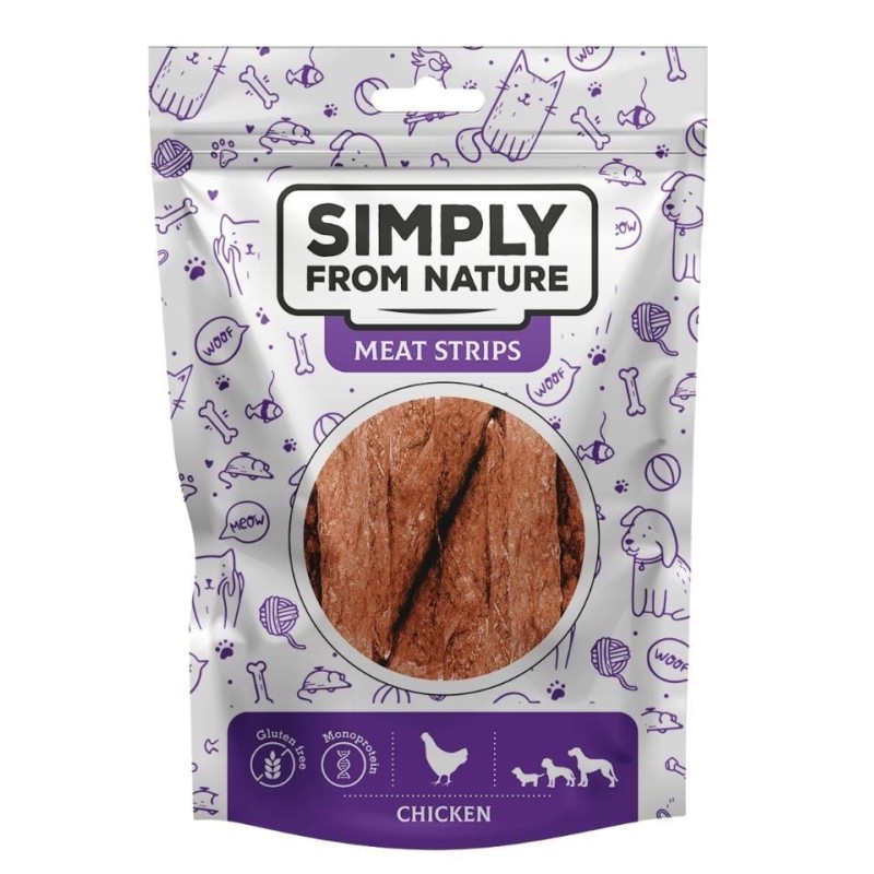 SIMPLY FROM NATURE Meat Strips Hühnerfleischstreifen für Hunde 80 g